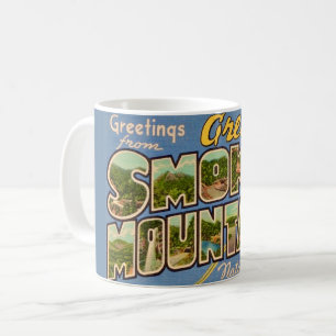 Caneca De Café Retro Grandes Montanhas Fumos