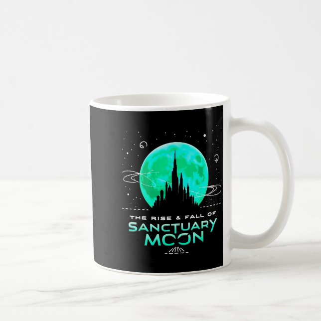Caneca De Café Retro Green Quote The Rise And Fall Of Sanctuary M (Direita)