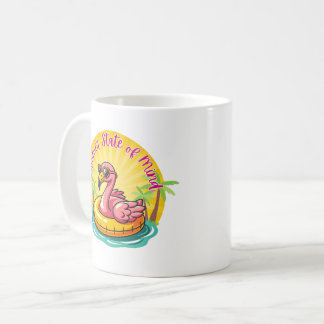 Caneca De Café Retro Groovy Flamingo Verão Estado Mental Café