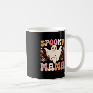Caneca De Café Retro Groovy Halloween Ghost Spooky Mama Costume