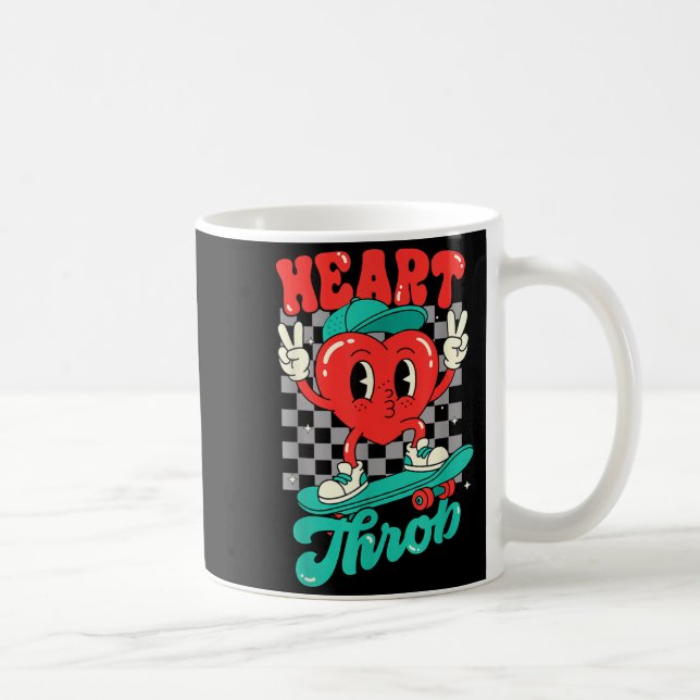Caneca De Café Retro Groovy Heart Throb Valentines Day Toddlers B (Direita)