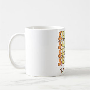 Caneca De Café Retro Groovy Summer Vibes Para Mulheres Homens Jov