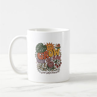 Caneca de Café Retro Grow With The Flow | Boho Bot