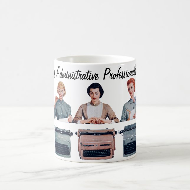 Caneca De Café Retro Happy Administrative Professionals Day  (Centro)