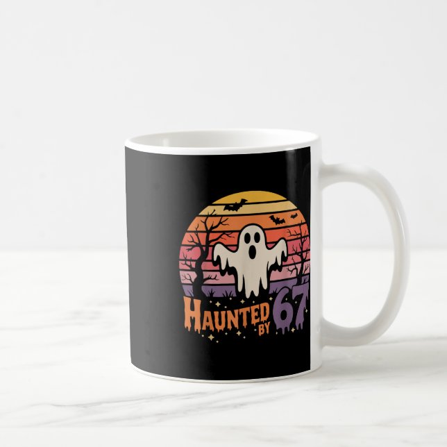 Caneca De Café Retro Haunted Meme 67 Six Seven 6 7  (Direita)