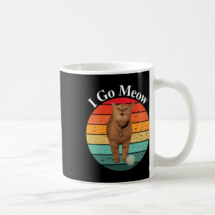 Caneca De Café Retro I Go Meow Engraçado Cat Singing Meme