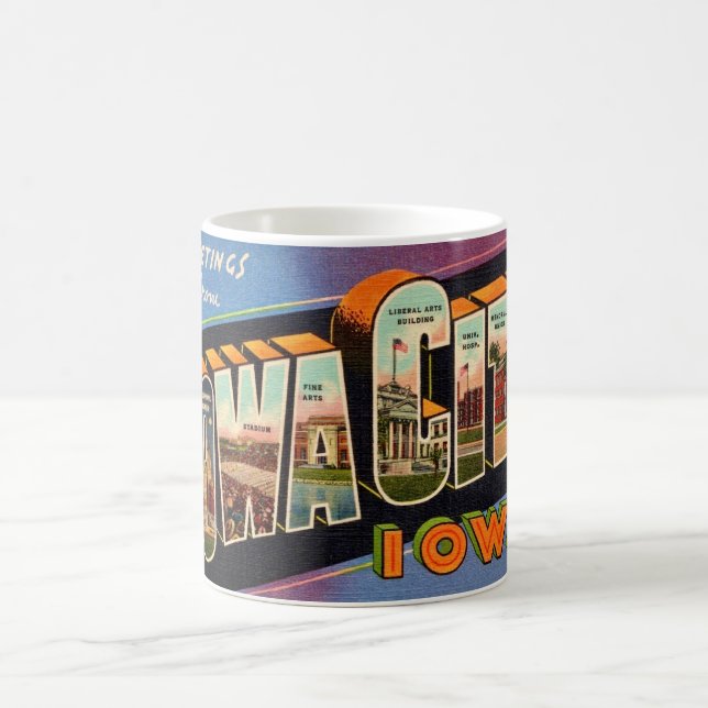 Caneca De Café Retro Iowa City Mug (Centro)