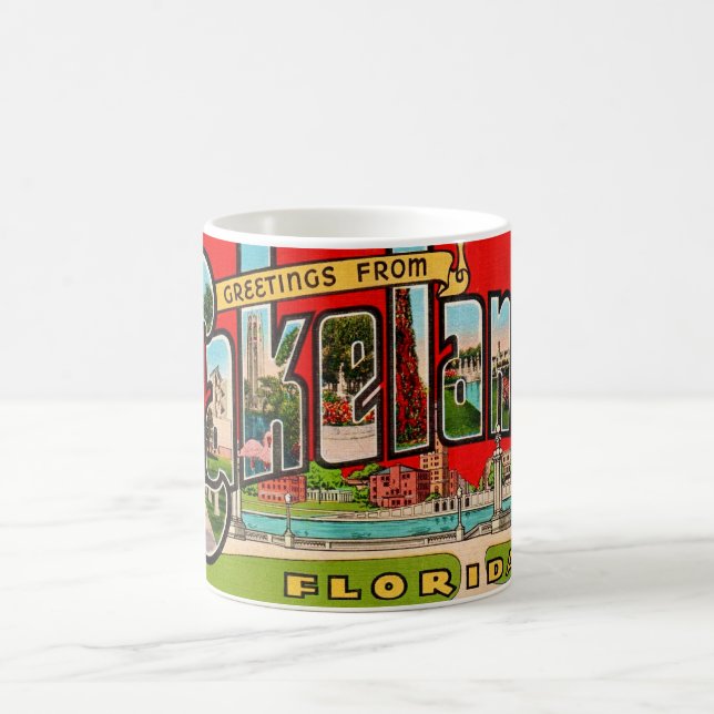 Caneca De Café Retro Lakeland Flórida (Centro)