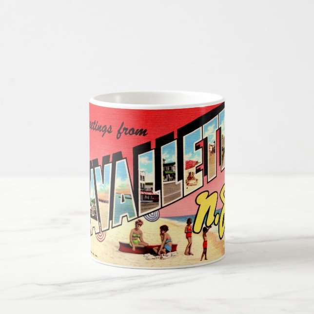 Caneca De Café Retro Lavallette NJ (Centro)