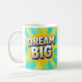 Caneca De Café Retro lettering dream big text