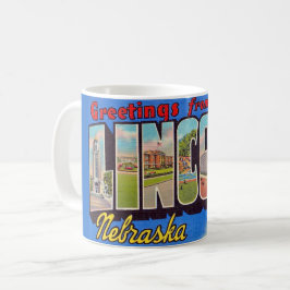 Caneca De Café Retro Lincoln Nebraska Greeting Mug