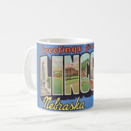 Caneca De Café Retro Lincoln Nebraska Saudando Mug