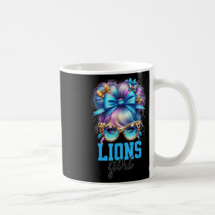 Caneca De Café Retro Lions Girl Messaging Bun Sports Fan Team Mat