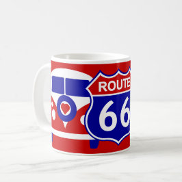 Caneca De Café Retro Love and Peace Camper Van Life