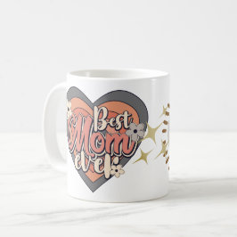 Caneca De Café Retrô Melhor Mãe Sempre Bonita Dedicação De Nome D