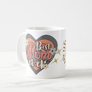Caneca De Café Retrô Melhor Mãe Sempre Bonita Dedicação De Nome D