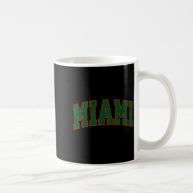 Caneca De Café Retro Miami Florida Tee Men Women And Kids  (Direita)