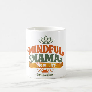 Caneca de Café Retro Mindful Mama Mom Life | Zen Y