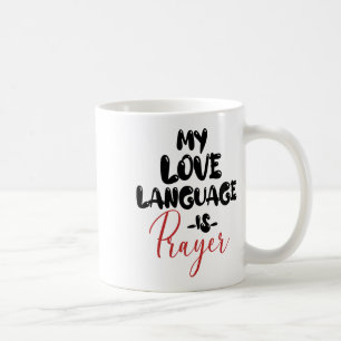 Caneca De Café Retro Minha Língua De Amor É Oração Jesus Christia