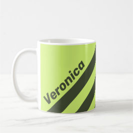 Caneca De Café Retro Moss Fade Three Stripes with Name