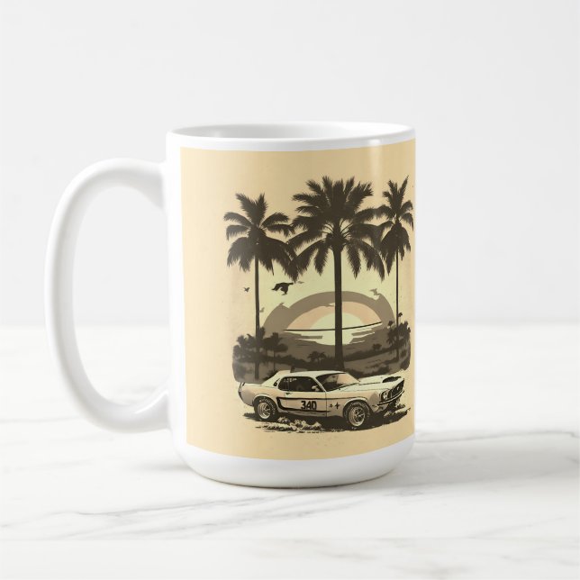 CANECA DE CAFÉ RETRO MUSTANG CAR (Esquerda)