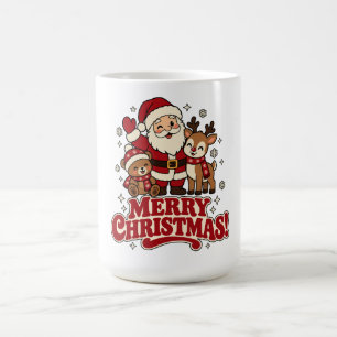 Caneca de café retrô Natal Feliz Natal