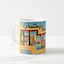 Caneca De Café Retro New London Connecticut Mug