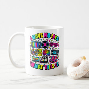 Caneca De Café Retro Nostalgia "Não Tenho Ideia Do Que Isso É"
