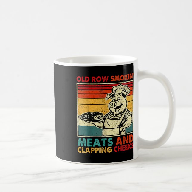 Caneca De Café Retro Old Row Smoking Meats And Clapping Cheeks Fu (Direita)