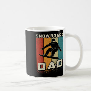 Caneca De Café Retro Pai de Snowboard Padre Snowboarde