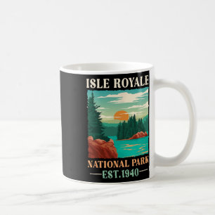 Caneca De Café Retro Parque Nacional Isle Royale Est 1940 Caminha