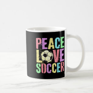 Caneca De Café Retro Paz Amor Futebol Pontuação Clube Mãe Jogo