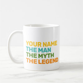 Caneca De Café Retro Personalizado Nome Do Homem O Mito