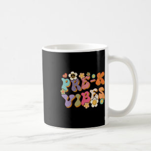 Caneca De Café Retro Pre K Vibes Ck Para Professora Da Escola Pri