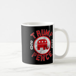Caneca De Café Retro Pro-trump Pence Republicano Elefante Faça Li