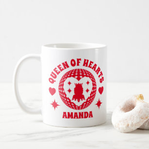Caneca De Café Retro Red Queen Of Hearts Aniversário de criança M
