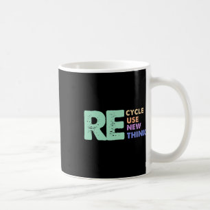Caneca De Café Retro Removido Reciclar de Memória Reutilizar Reno