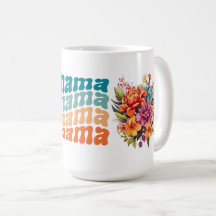 Retro Repeating Mama Floral