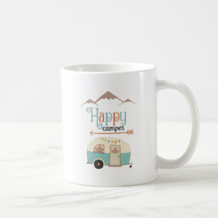 Caneca De Café Retro RV de Camper Cute Feliz