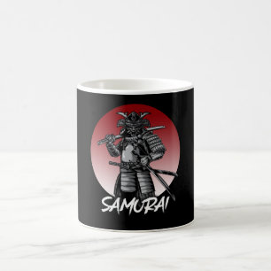 Caneca De Café Retro Samurai Honrado Perfeito - Preto e Branco