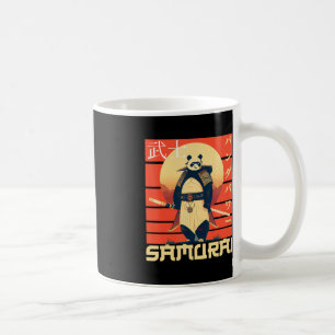 Caneca De Café Retro Samurai Panda