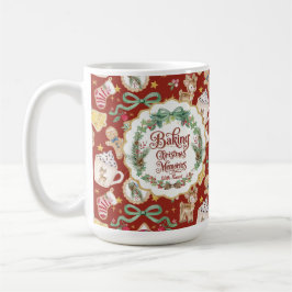 Caneca De Café Retro Santa Natal Bolinhos de Natal Vermelho com V
