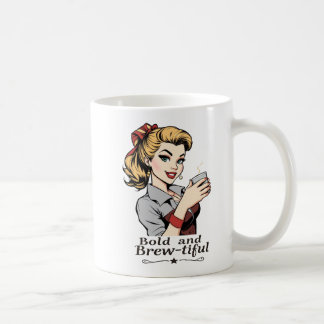 Caneca De Café Retro Sassy Bold e Brew Bonito