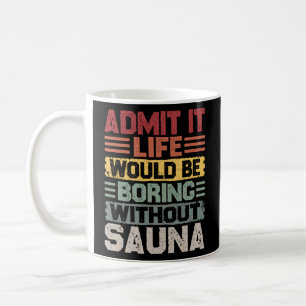 Caneca De Café Retro Sauna Master Life Seria Chato Sem Sa