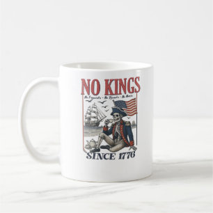 Caneca De Café Retro Sem Reis Desde 1776 Rejeitando Reis Clássico