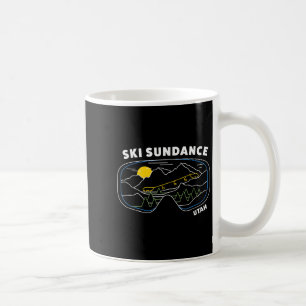 Caneca De Café Retro Ski Sundance Utah Us Ski Resort Ski Snowboar