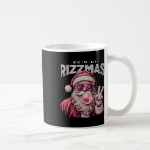 Caneca De Café Retro Skibidi Rizzmas Natal Papais noeis Rizz Bubl