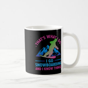 Caneca De Café Retro Snowboard dos anos 80 É o que faço Snowboard