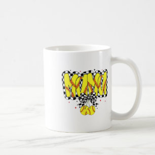 Caneca De Café Retro Softll Mamãe Cerejas Coquete Laço Xadrez 