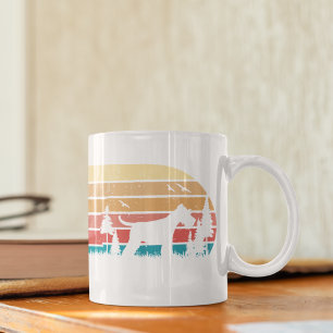 Caneca De Café Retro Sol Miniatura Schnauzer Adicione a sua Mensa
